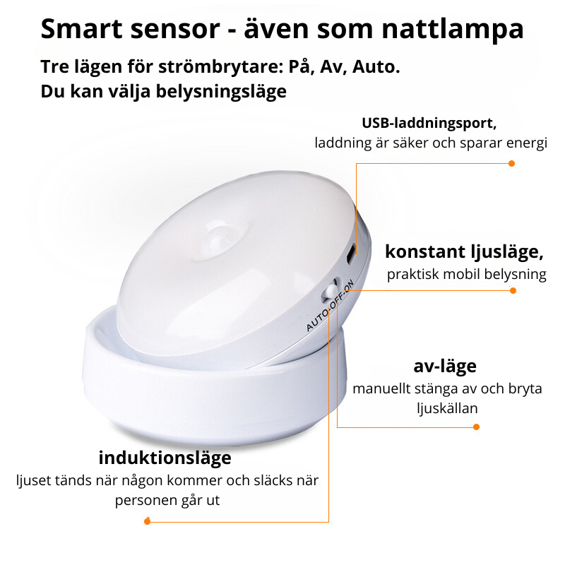 Rörelselampa med sensor